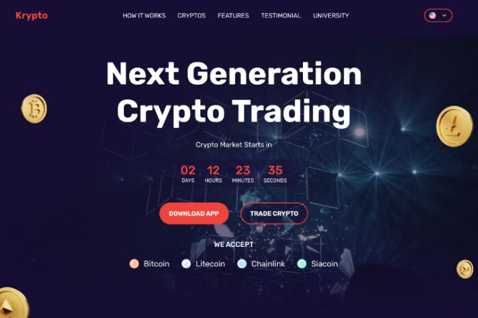 Cryptocurrency Landing Page Template